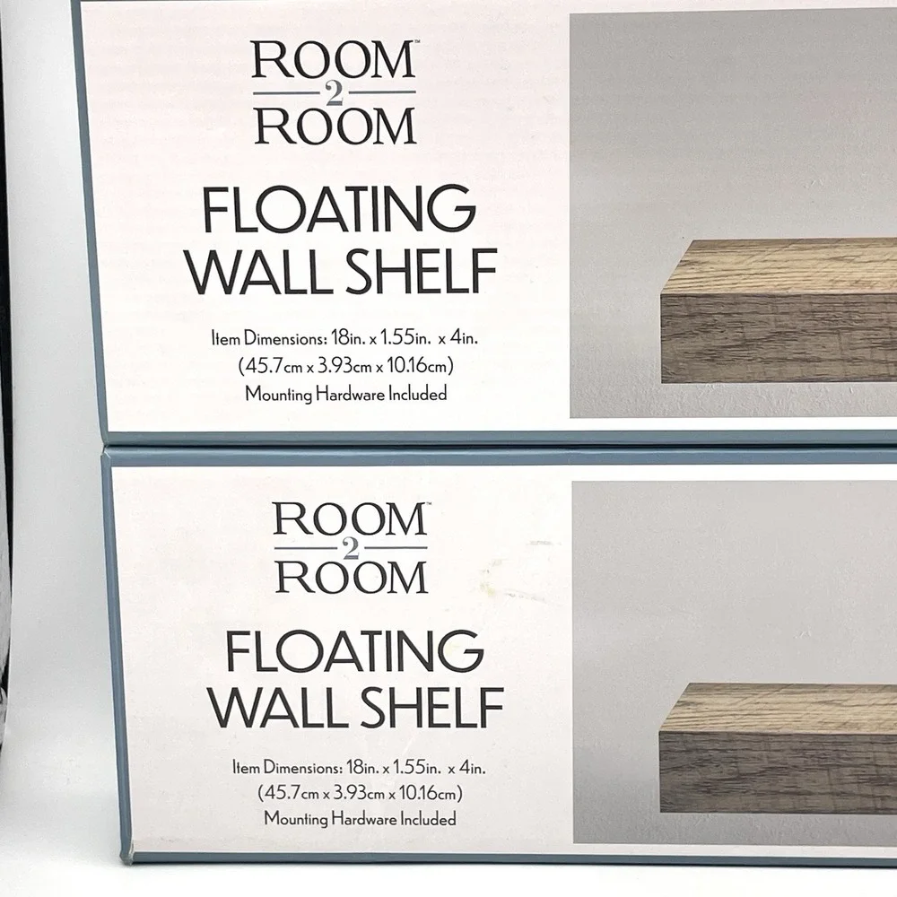 NEW Set Of 2 Floating Wall Shelf 18